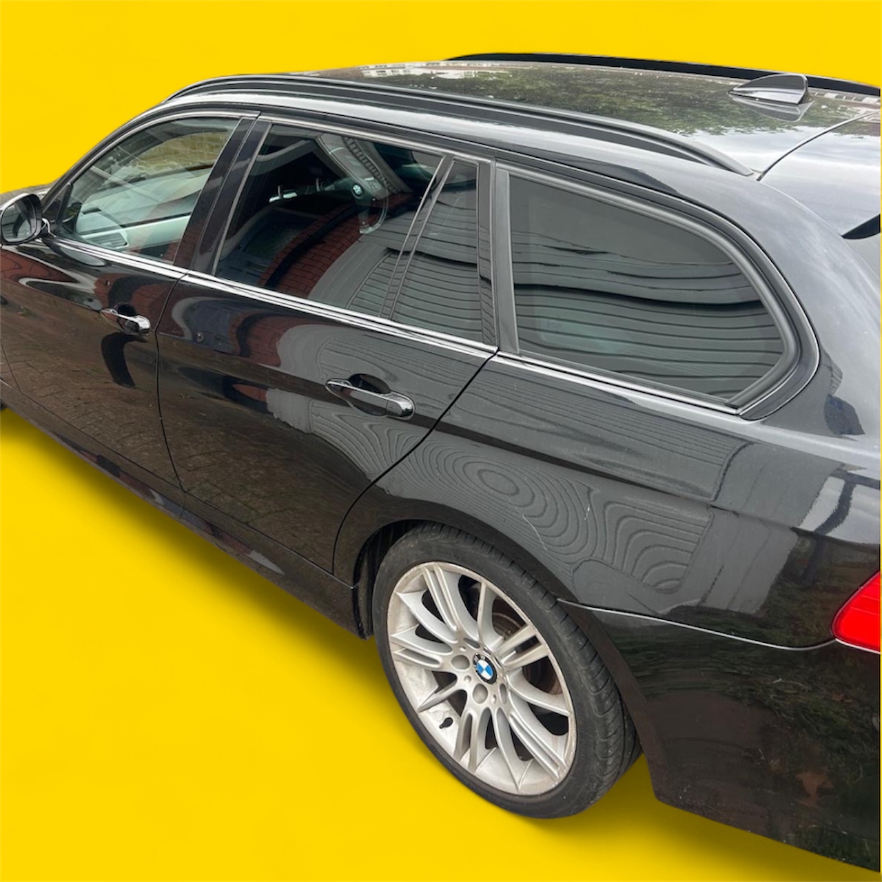 After - Repaired glass