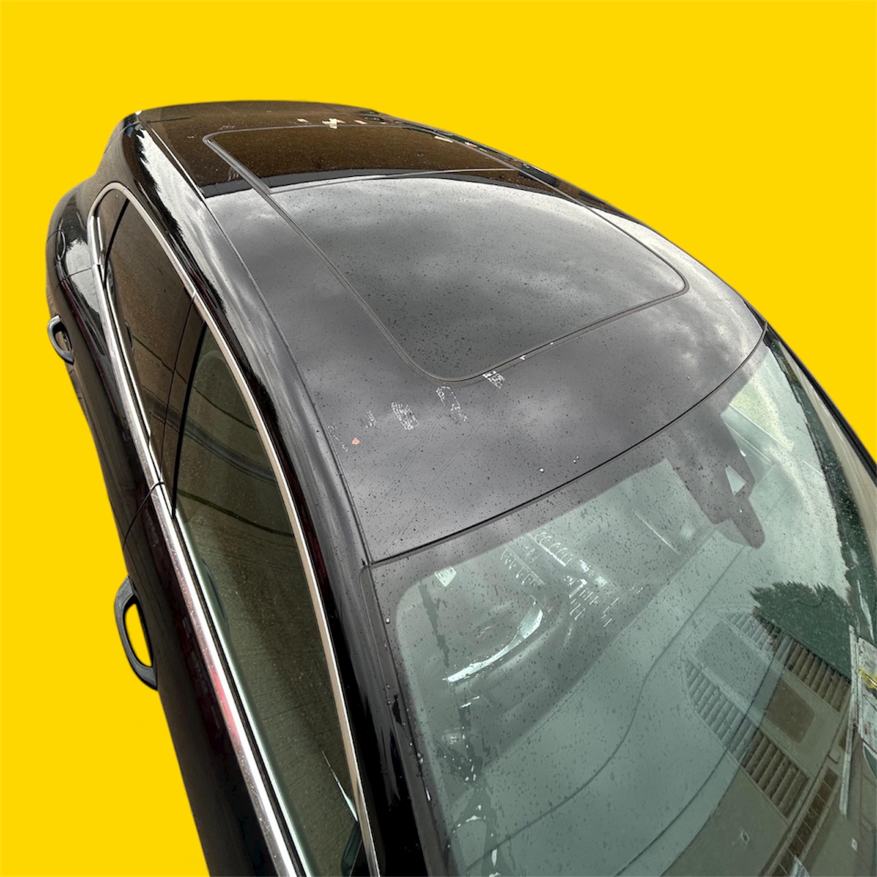 After - Repaired glass