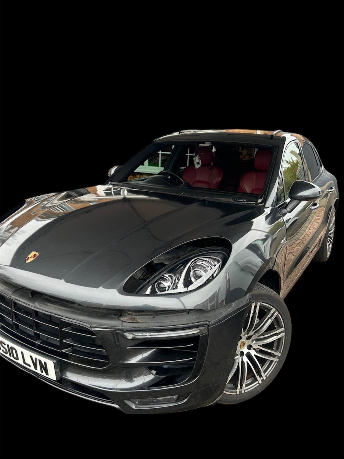 Before - Damaged glass