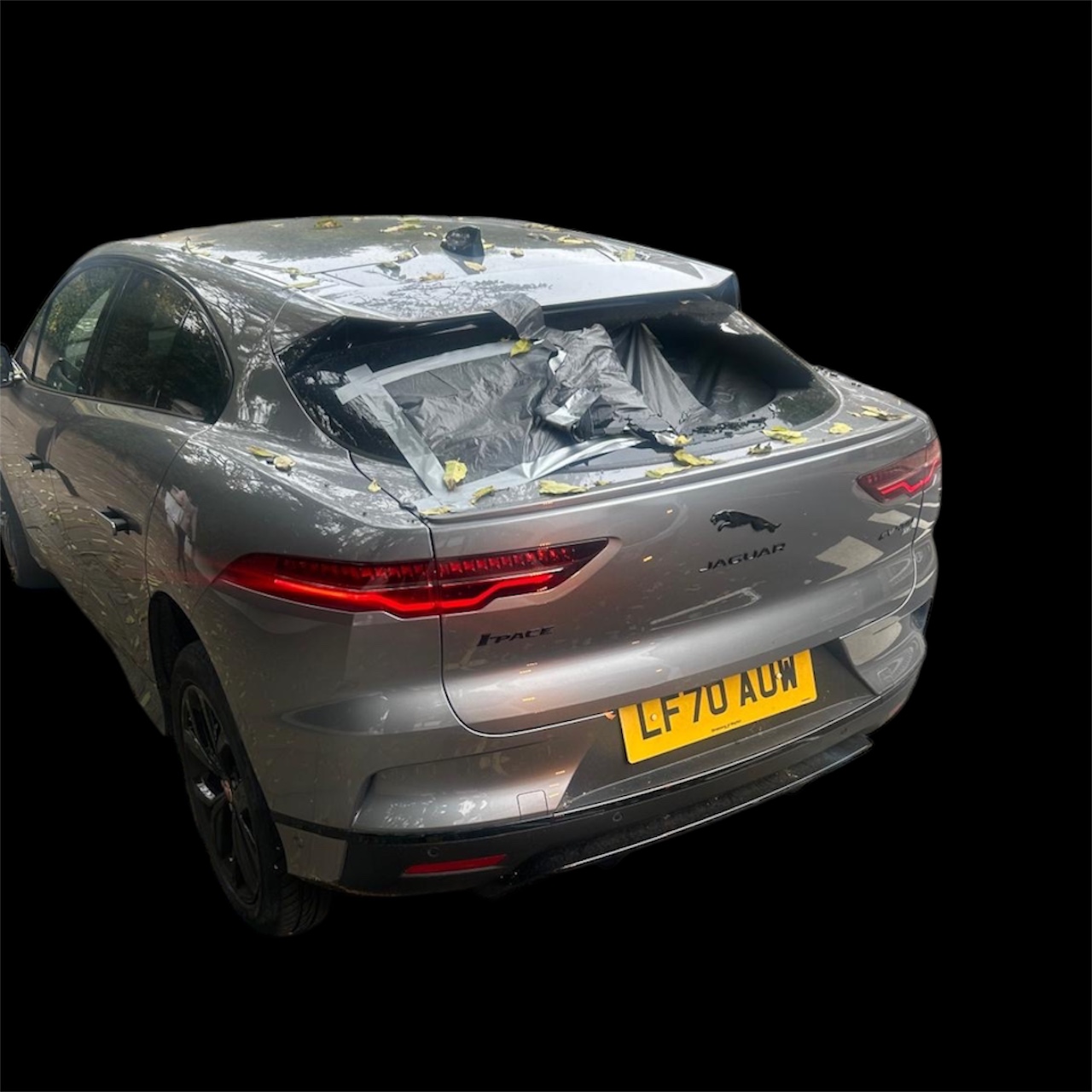 Before - Damaged glass