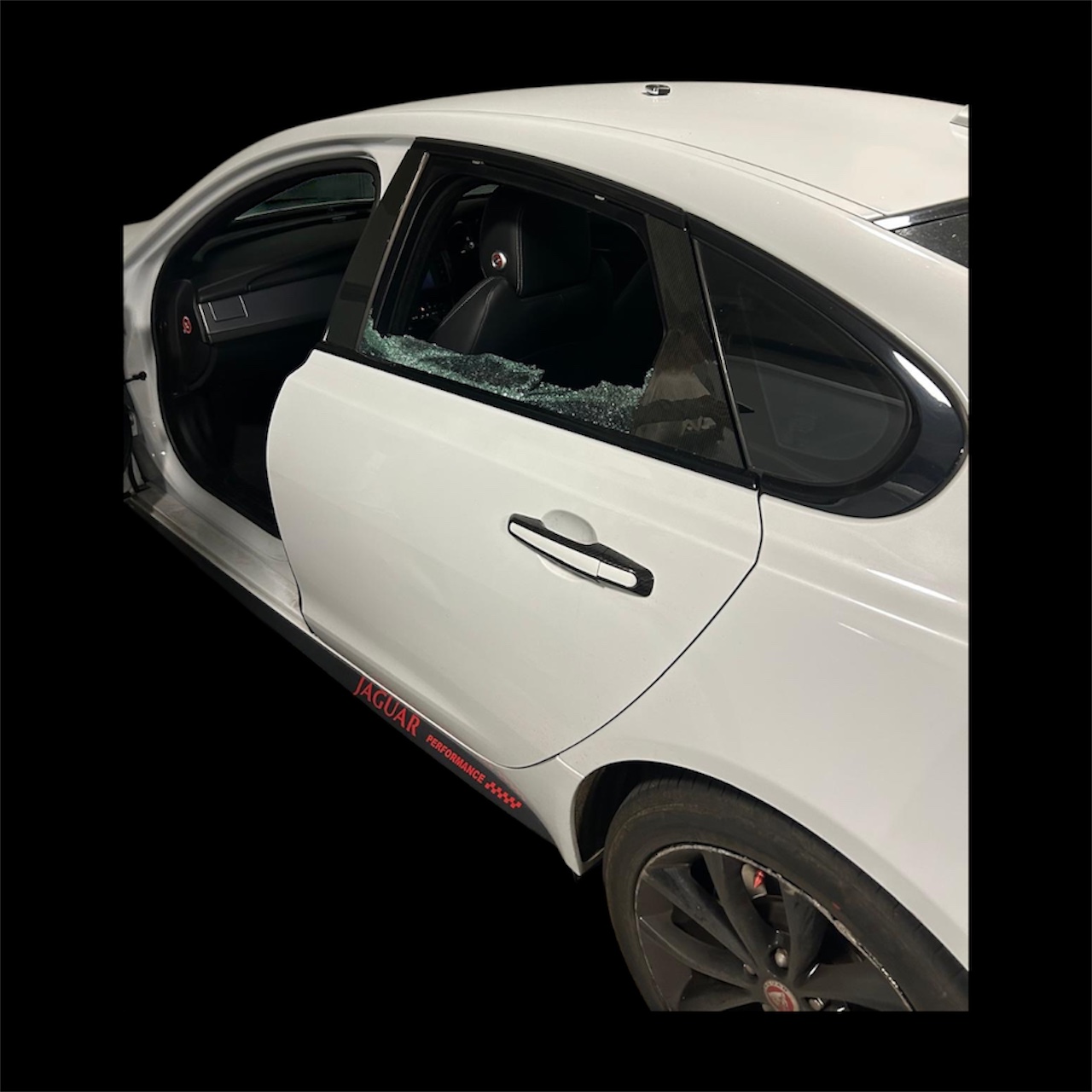 Before - Damaged glass